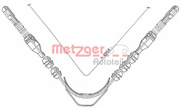 Metzger 11.573 Cable Pull, parking brake 11573: Buy near me in Poland at 2407.PL - Good price!