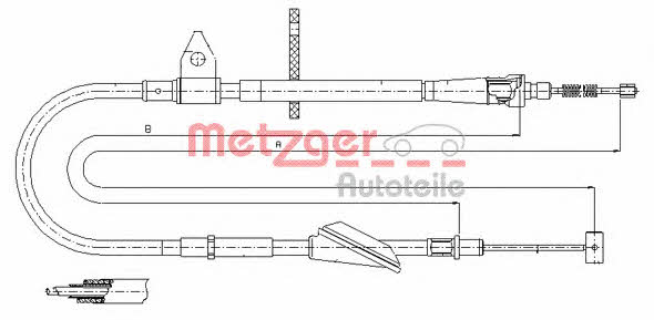 Metzger 11.5743 Cable Pull, parking brake 115743: Buy near me in Poland at 2407.PL - Good price!