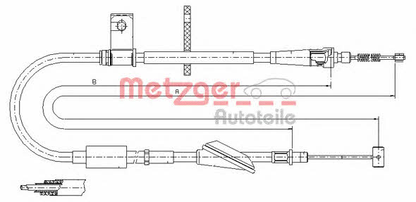 Metzger 11.5746 Cable Pull, parking brake 115746: Buy near me in Poland at 2407.PL - Good price!
