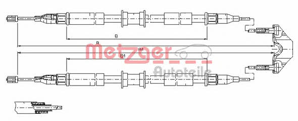 Metzger 11.5765 Cable Pull, parking brake 115765: Buy near me in Poland at 2407.PL - Good price!