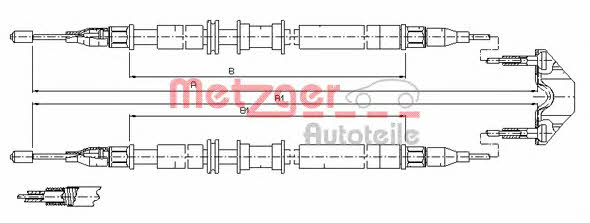 Metzger 11.5791 Cable Pull, parking brake 115791: Buy near me at 2407.PL in Poland at an Affordable price!