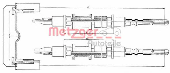 Metzger 11.5821 Cable Pull, parking brake 115821: Buy near me in Poland at 2407.PL - Good price!