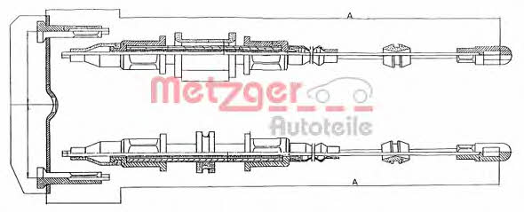 Metzger 11.5853 Cable Pull, parking brake 115853: Buy near me in Poland at 2407.PL - Good price!