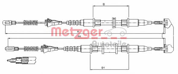 Metzger 11.5854 Cable Pull, parking brake 115854: Buy near me in Poland at 2407.PL - Good price!
