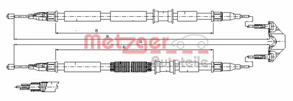 Metzger 11.5862 Cable Pull, parking brake 115862: Buy near me in Poland at 2407.PL - Good price!
