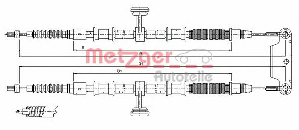 Metzger 11.5944 Cable Pull, parking brake 115944: Buy near me in Poland at 2407.PL - Good price!