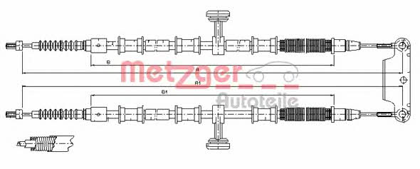 Metzger 11.5945 Cable Pull, parking brake 115945: Buy near me in Poland at 2407.PL - Good price!