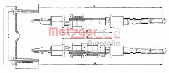 Metzger 11.5971 Cable Pull, parking brake 115971: Buy near me in Poland at 2407.PL - Good price!