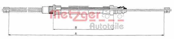 Metzger 11.6581 Cable Pull, parking brake 116581: Buy near me in Poland at 2407.PL - Good price!