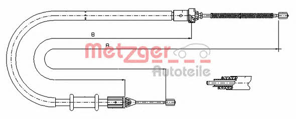 Metzger 11.6675 Cable Pull, parking brake 116675: Buy near me in Poland at 2407.PL - Good price!