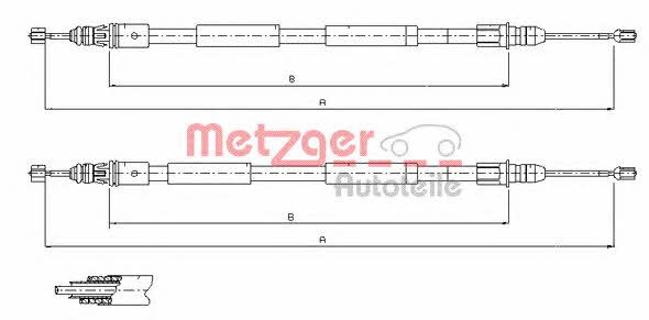 Metzger 11.6771 Трос стояночного тормоза 116771: Отличная цена - Купить в Польше на 2407.PL!