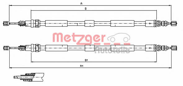 Metzger 11.6797 Cable Pull, parking brake 116797: Buy near me in Poland at 2407.PL - Good price!