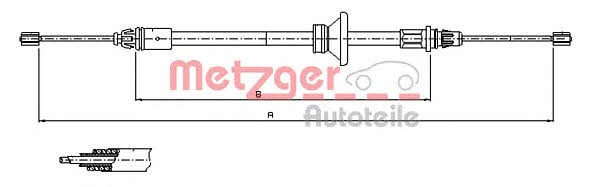 Metzger 11.6801 Трос стояночного тормоза 116801: Отличная цена - Купить в Польше на 2407.PL!