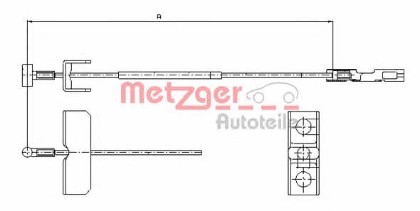 Metzger 11.6803 Cable Pull, parking brake 116803: Buy near me in Poland at 2407.PL - Good price!