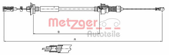 Metzger 1173.7 Accelerator cable 11737: Buy near me in Poland at 2407.PL - Good price!