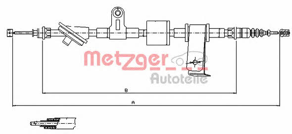 Metzger 12.0101 Трос стояночного тормоза 120101: Отличная цена - Купить в Польше на 2407.PL!