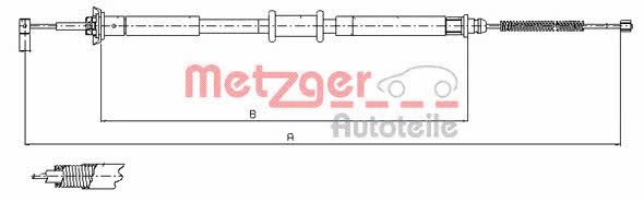 Metzger 12.0704 Трос стояночного тормоза 120704: Отличная цена - Купить в Польше на 2407.PL!