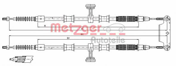 Metzger 12.0710 Cable Pull, parking brake 120710: Buy near me in Poland at 2407.PL - Good price!