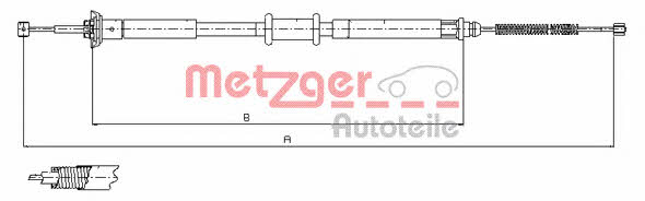 Metzger 12.0715 Cable Pull, parking brake 120715: Buy near me in Poland at 2407.PL - Good price!
