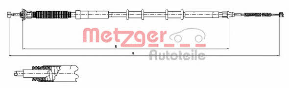 Metzger 12.0716 Cable Pull, parking brake 120716: Buy near me in Poland at 2407.PL - Good price!