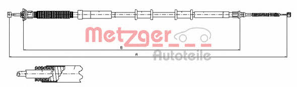 Metzger 12.0718 Трос стояночного тормоза 120718: Отличная цена - Купить в Польше на 2407.PL!