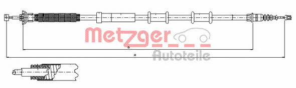 Metzger 12.0720 Трос стояночного тормоза 120720: Отличная цена - Купить в Польше на 2407.PL!