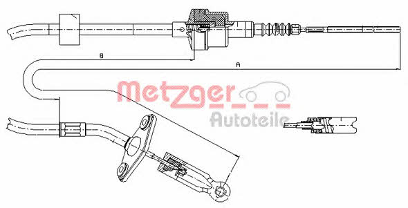 Metzger 12.7200 Clutch cable 127200: Buy near me in Poland at 2407.PL - Good price!