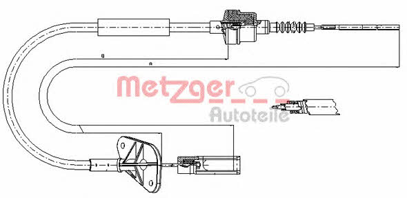 Metzger 12.7201 Трос сцепления 127201: Купить в Польше - Отличная цена на 2407.PL!