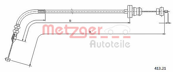 Metzger 413.21 Accelerator cable 41321: Buy near me in Poland at 2407.PL - Good price!