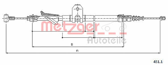 Metzger 451.1 Seilzug, feststellbremse 4511: Kaufen Sie zu einem guten Preis in Polen bei 2407.PL!