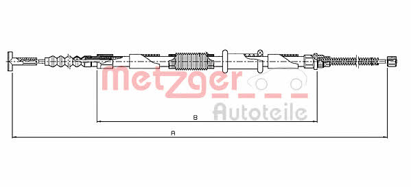 Metzger 461.11 Трос гальма стоянки, лівий 46111: Приваблива ціна - Купити у Польщі на 2407.PL!