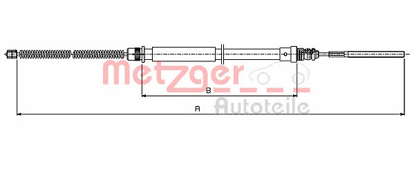 Metzger 491.5 Parking brake cable left 4915: Buy near me in Poland at 2407.PL - Good price!