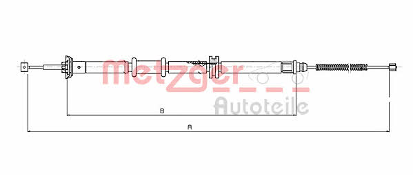 Metzger 12.0732 Cable Pull, parking brake 120732: Buy near me in Poland at 2407.PL - Good price!
