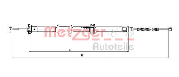Metzger 12.0733 Cable Pull, parking brake 120733: Buy near me in Poland at 2407.PL - Good price!