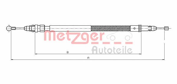 Metzger 12.0744 Cable Pull, parking brake 120744: Buy near me in Poland at 2407.PL - Good price!