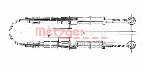 Metzger 12.103E Cable Pull, parking brake 12103E: Buy near me in Poland at 2407.PL - Good price!