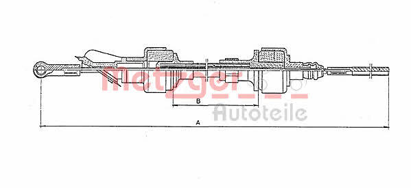 Metzger 15.208E Clutch cable 15208E: Buy near me in Poland at 2407.PL - Good price!