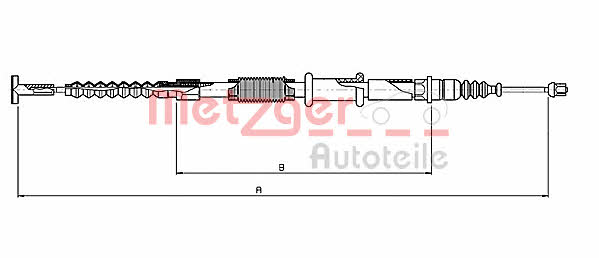 Metzger 1651.21 Трос стояночного тормоза, левый 165121: Отличная цена - Купить в Польше на 2407.PL!