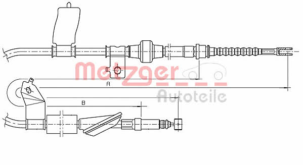 Metzger 17.4018 Cable Pull, parking brake 174018: Buy near me in Poland at 2407.PL - Good price!