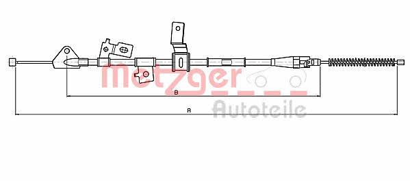 Metzger 17.5070 Cable Pull, parking brake 175070: Buy near me in Poland at 2407.PL - Good price!