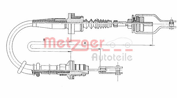 Metzger 18.0052 Clutch cable 180052: Buy near me in Poland at 2407.PL - Good price!