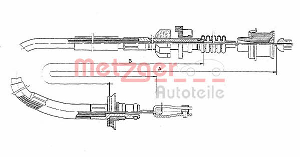 Metzger 18.162 Трос сцепления 18162: Отличная цена - Купить в Польше на 2407.PL!