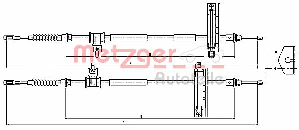 Metzger 10.5362 Seilzug, feststellbremse 105362: Kaufen Sie zu einem guten Preis in Polen bei 2407.PL!