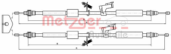 Metzger 10.5370 Cable Pull, parking brake 105370: Buy near me at 2407.PL in Poland at an Affordable price!