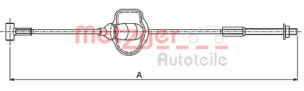 Metzger 10.5416 Cable Pull, parking brake 105416: Buy near me in Poland at 2407.PL - Good price!