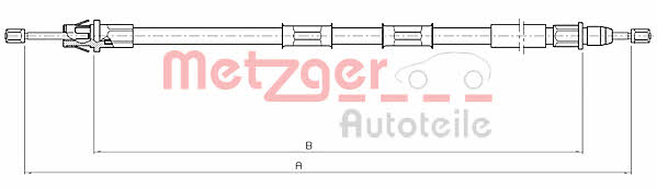 Metzger 10.5971 Cable Pull, parking brake 105971: Buy near me in Poland at 2407.PL - Good price!
