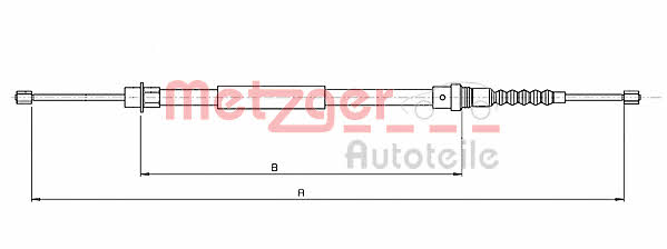 Metzger 10.6217 Трос стояночного тормоза, левый 106217: Купить в Польше - Отличная цена на 2407.PL!