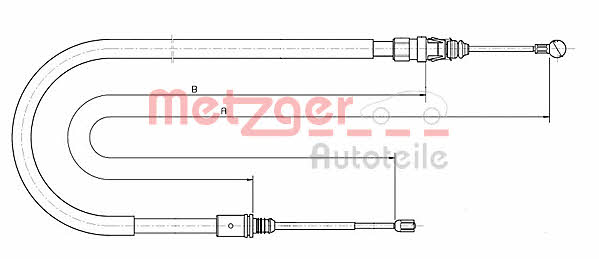 Metzger 10.6224 Cable Pull, parking brake 106224: Buy near me in Poland at 2407.PL - Good price!