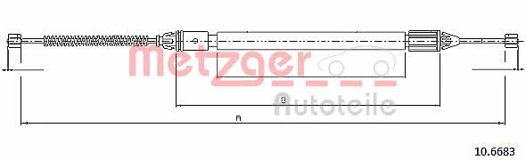 Metzger 10.6683 Cable Pull, parking brake 106683: Buy near me in Poland at 2407.PL - Good price!