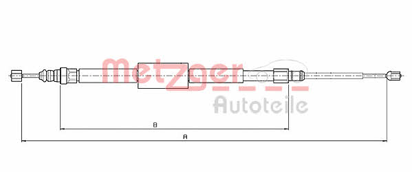 Metzger 10.6688 Cable Pull, parking brake 106688: Buy near me in Poland at 2407.PL - Good price!